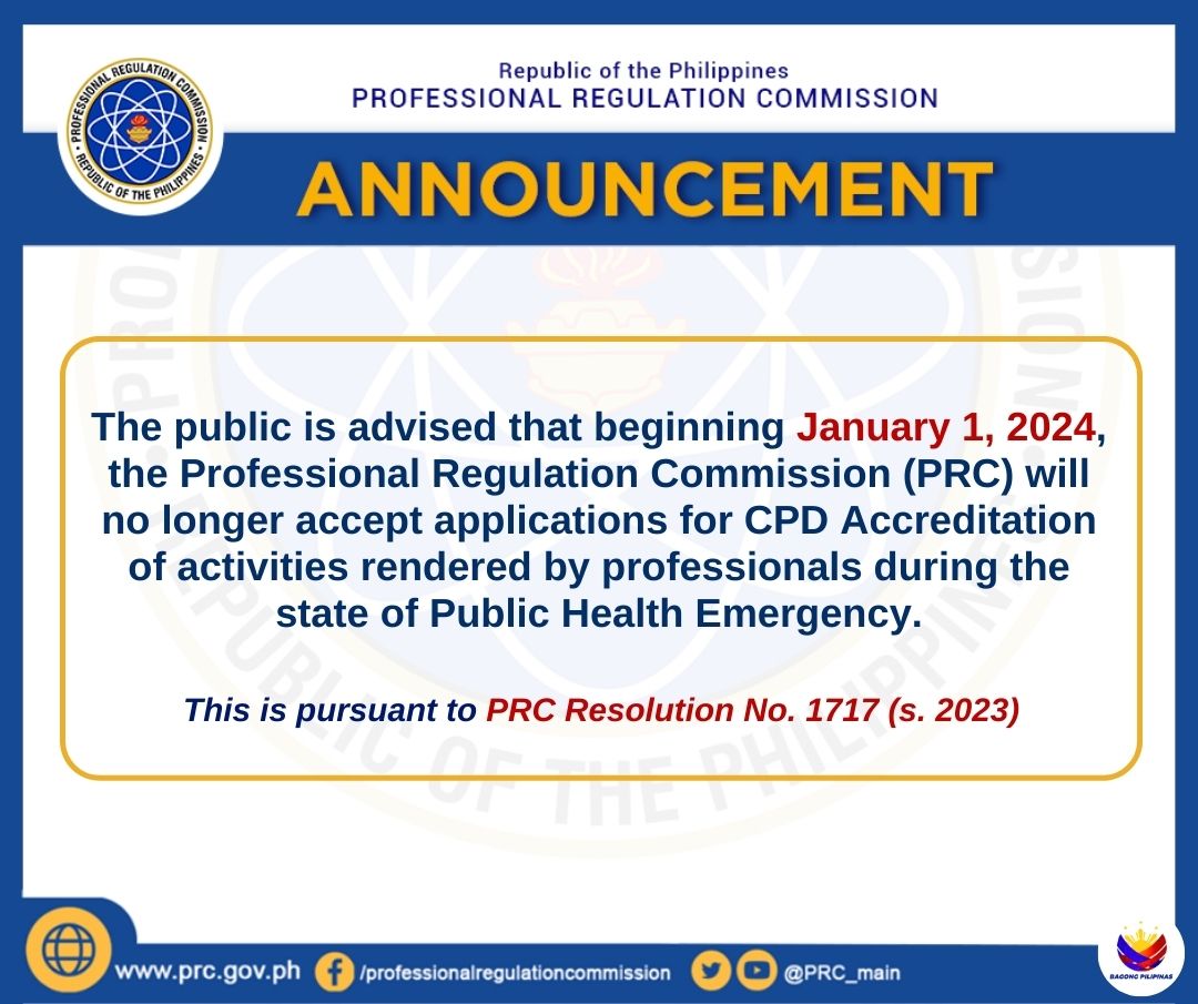 Implementation of the PRC Resolution No. 1717 s. 2023